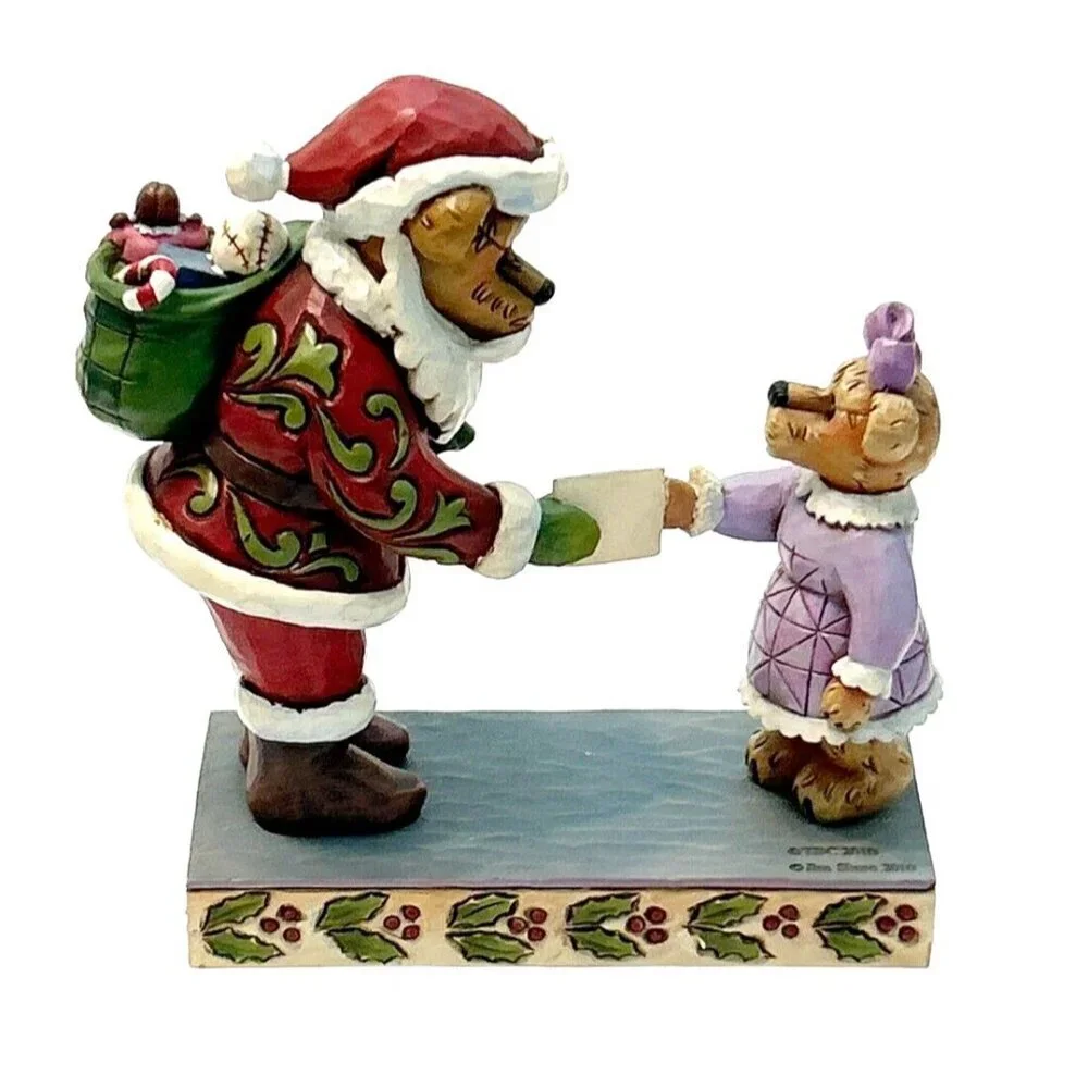 Jim Shore Boyds Bears Noel Kringlebeary Dear Santa 4022306 Christmas Figurine